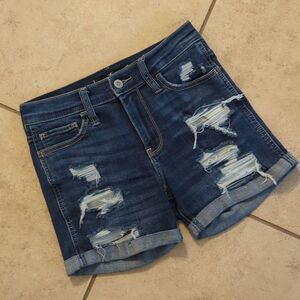 Hollister Mid-Rise Short 5" Soft Stretch Blue Denim Jean - Size 26